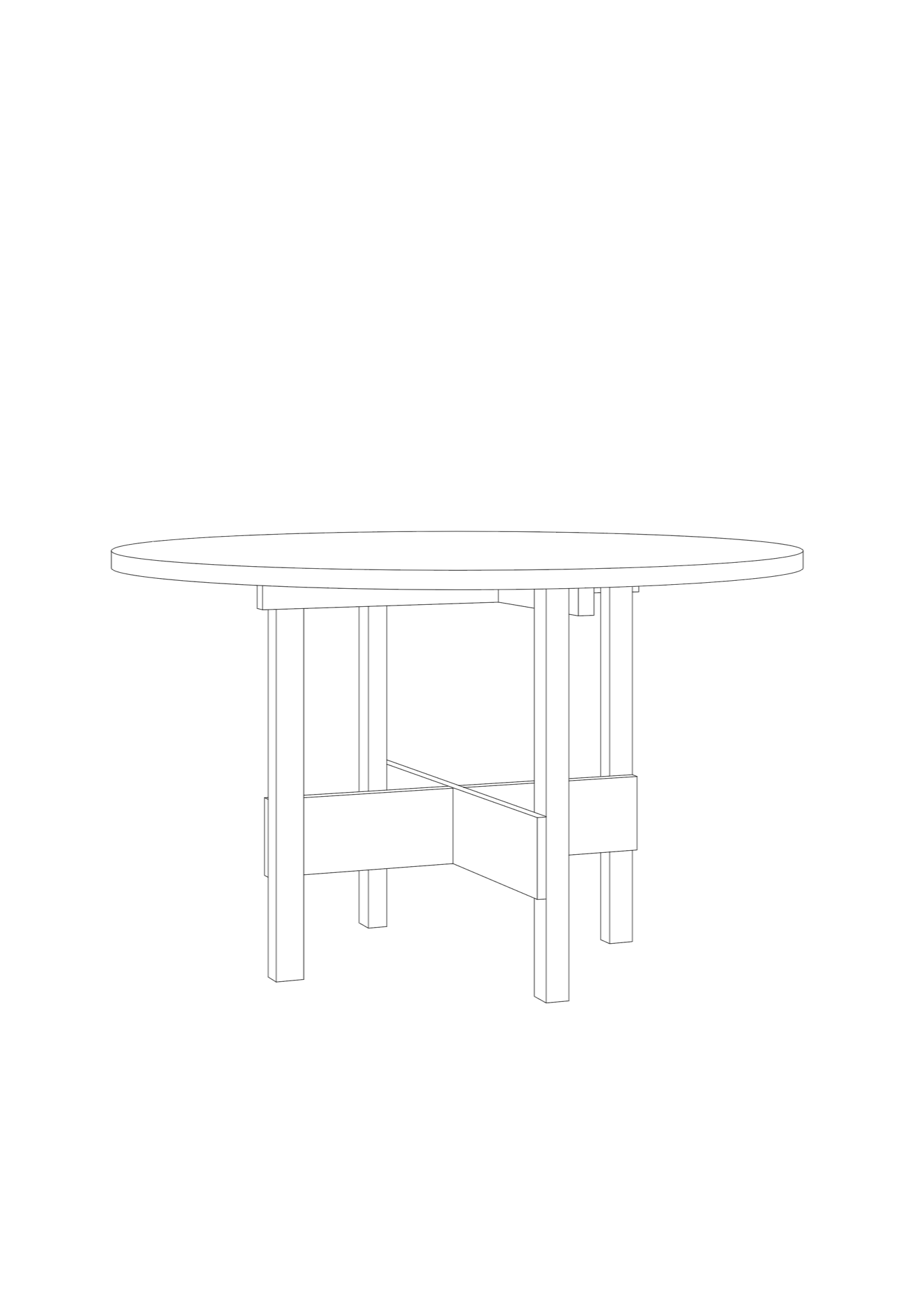 Dining Table 01   round